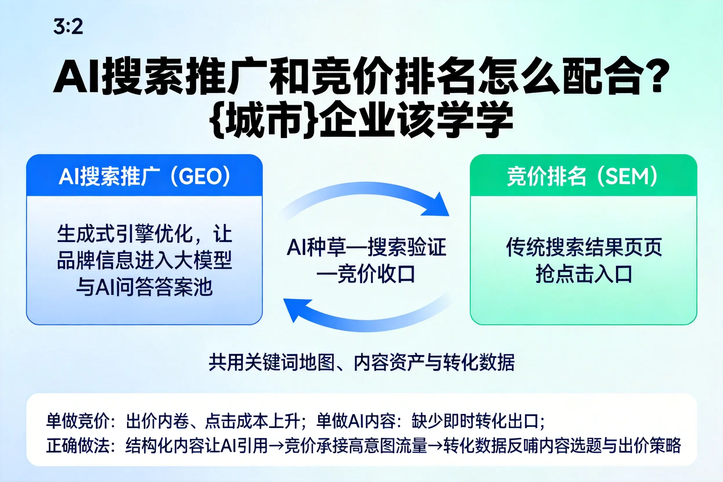 AI搜索推广和竞价排名怎么配合？济源企业该学学