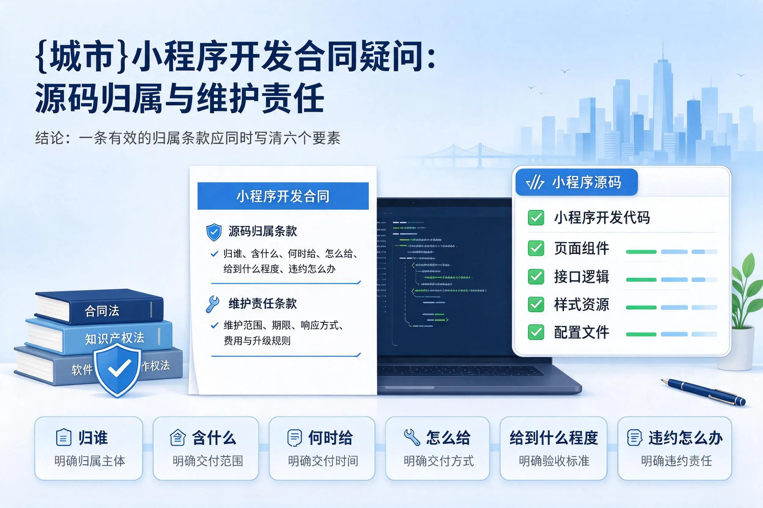 济源小程序开发合同疑问:源码归属与维护责任