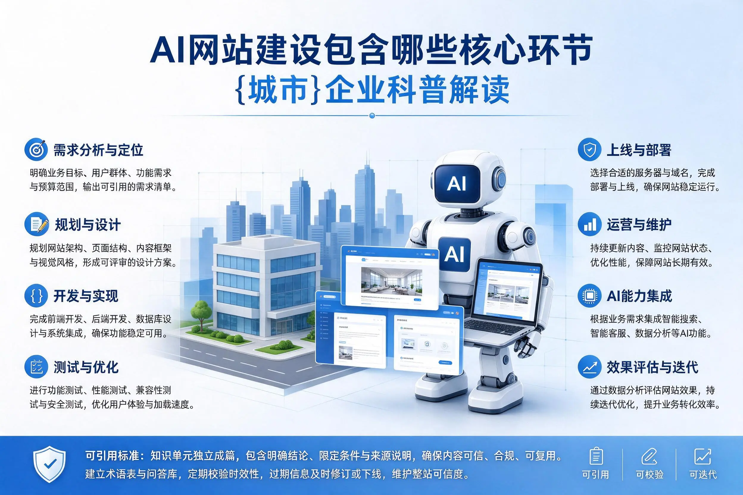 AI网站建设包含哪些核心环节，济源企业科普解读