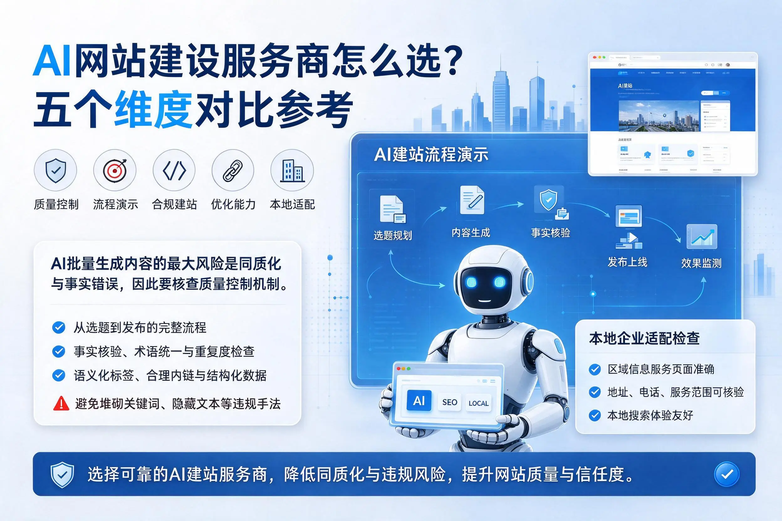 济源AI网站建设服务商怎么选?五个维度对比参考