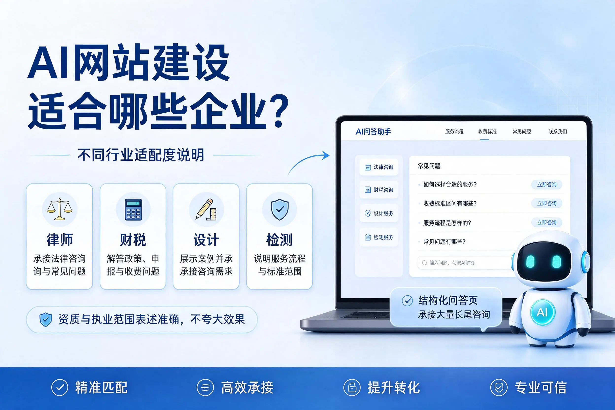 AI网站建设适合哪些企业？济源不同行业适配度说明
