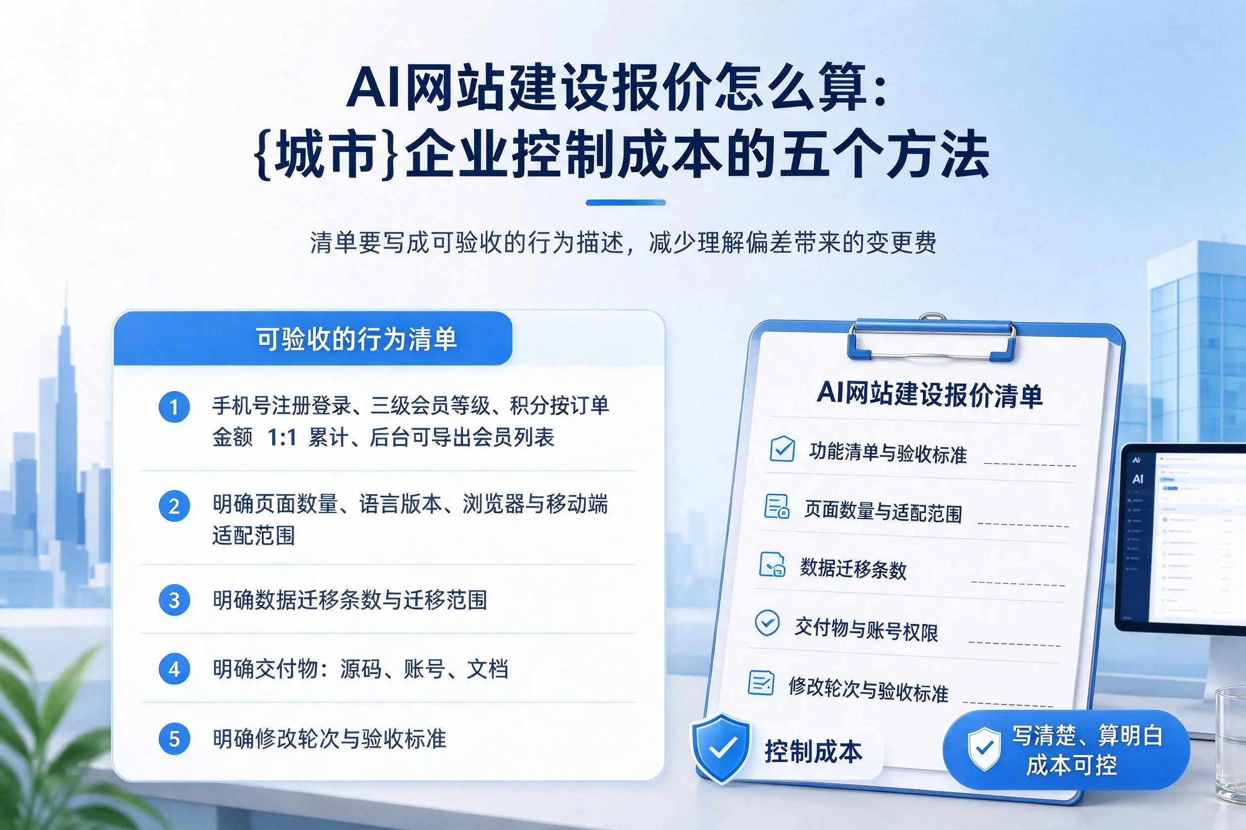 AI网站建设报价怎么算：济源企业控制成本的五个方法